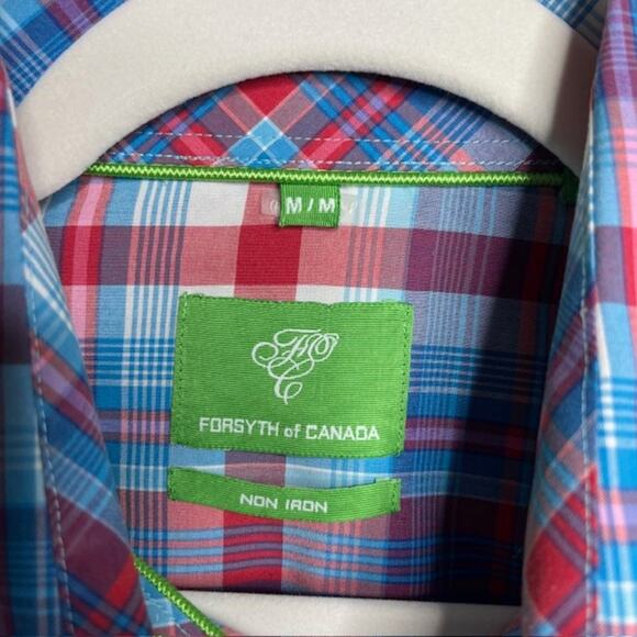 Non-Iron Classy Plaid Button Down Stretch Sz Medium - Picture 2 of 11